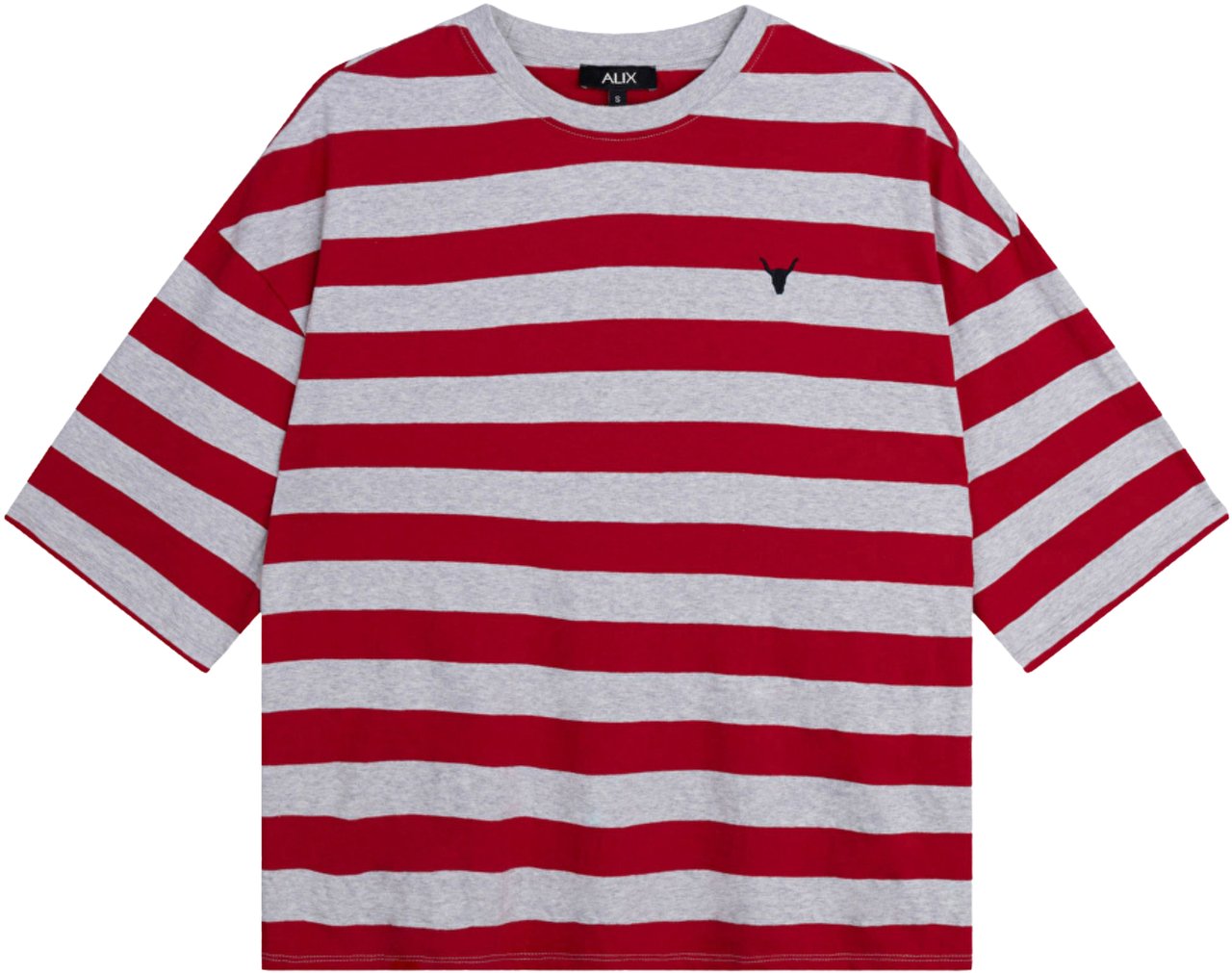 Alix The Label Alix The Label Ladies Knitted Block Stripe T-shirt T-shirts Rood 2602880607 Rood