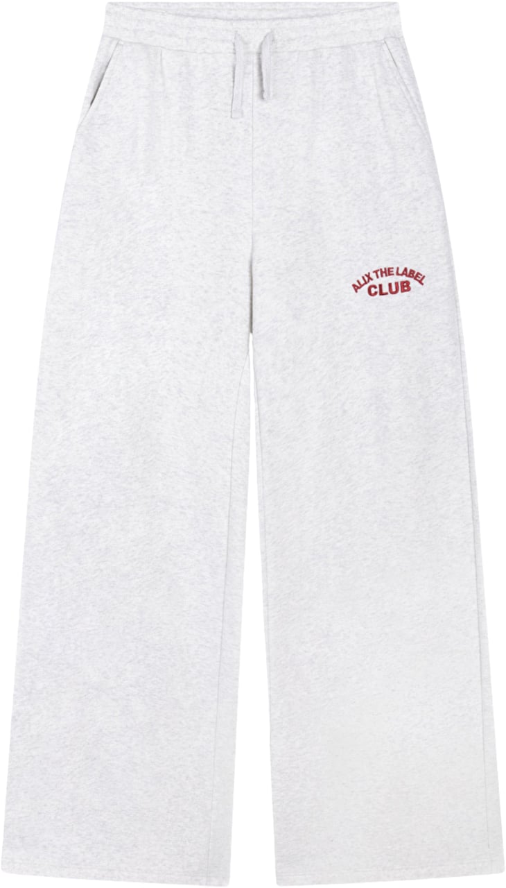 Alix The Label Ladies Knitted Wide Leg Sweat Pants Lichtgrijs 2603173594 Grijs