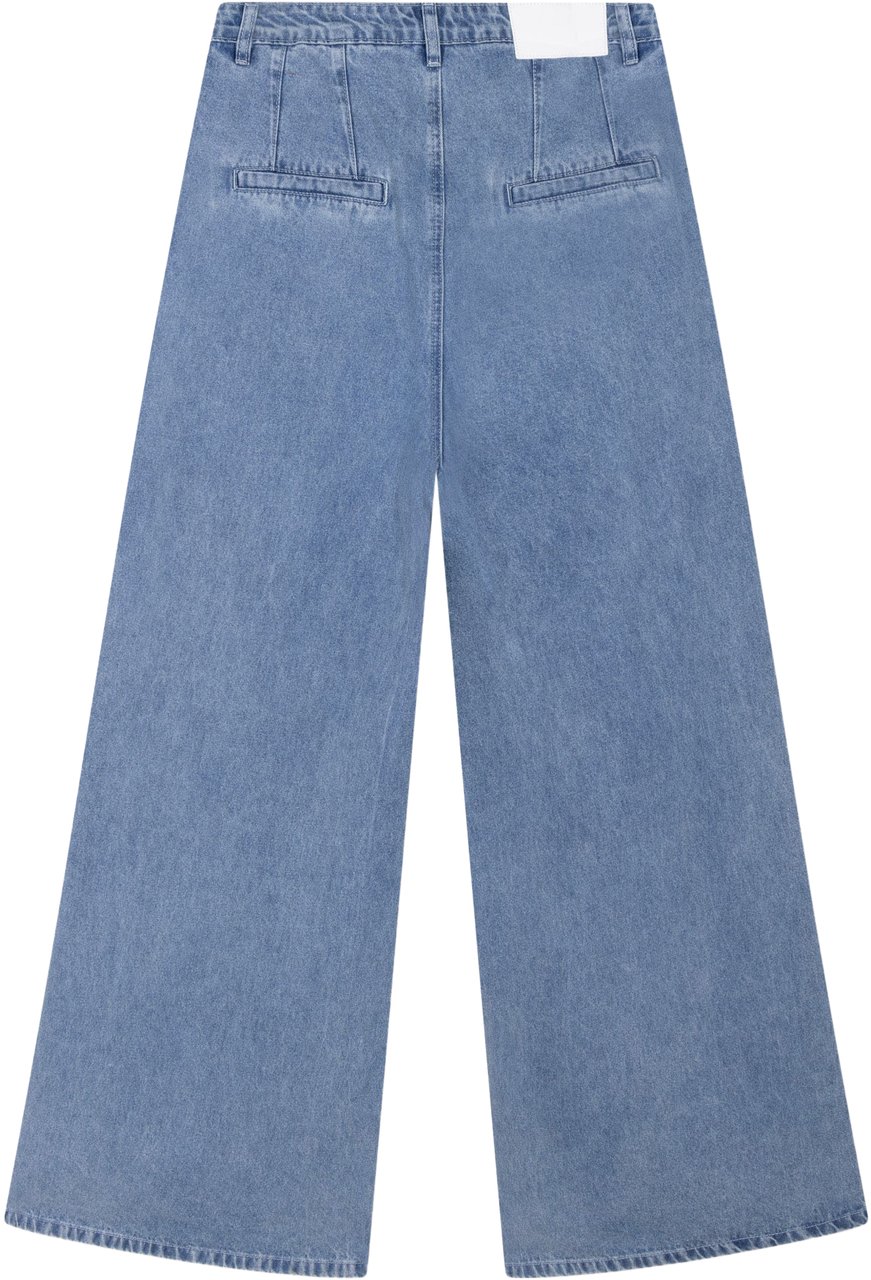 Alix The Label Denim Wide Broek Blauw