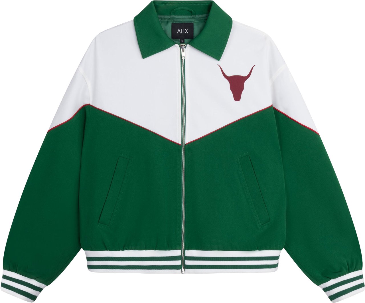 Alix The Label Colourblocking Bomber Groen