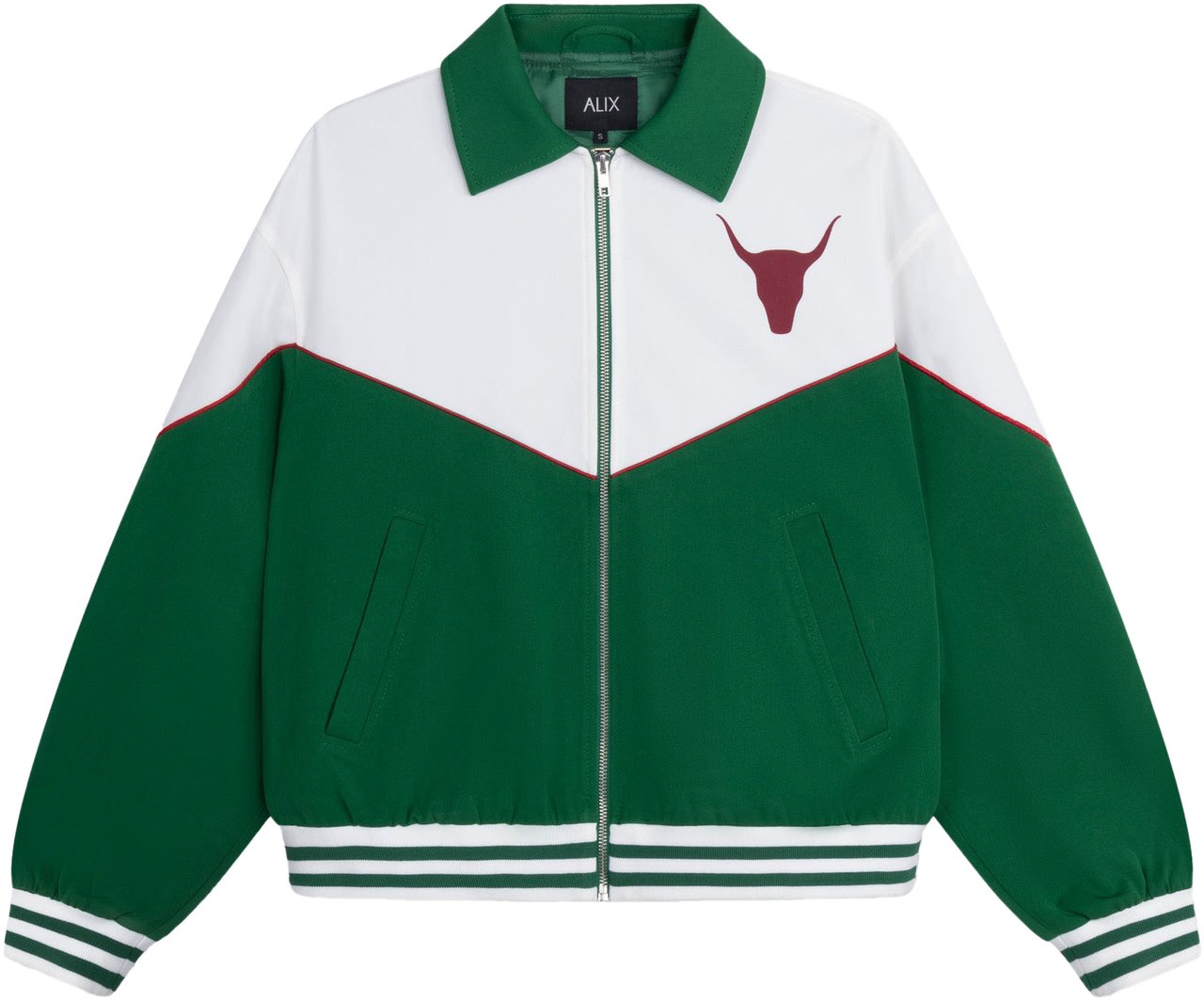 Alix The Label Colourblocking Bomber Groen