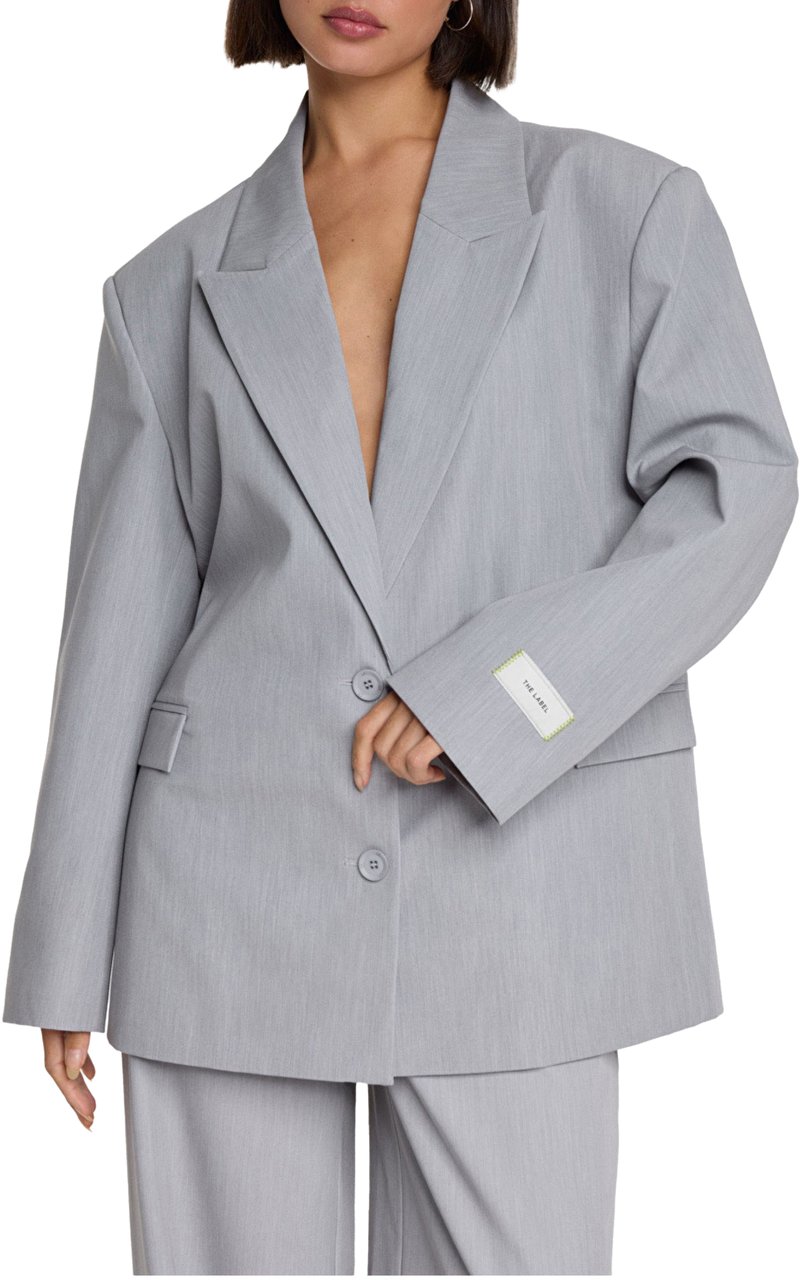 Alix The Label Ladies Woven Clean Mix Blazer Blazers Grijs 2603464575 Grijs