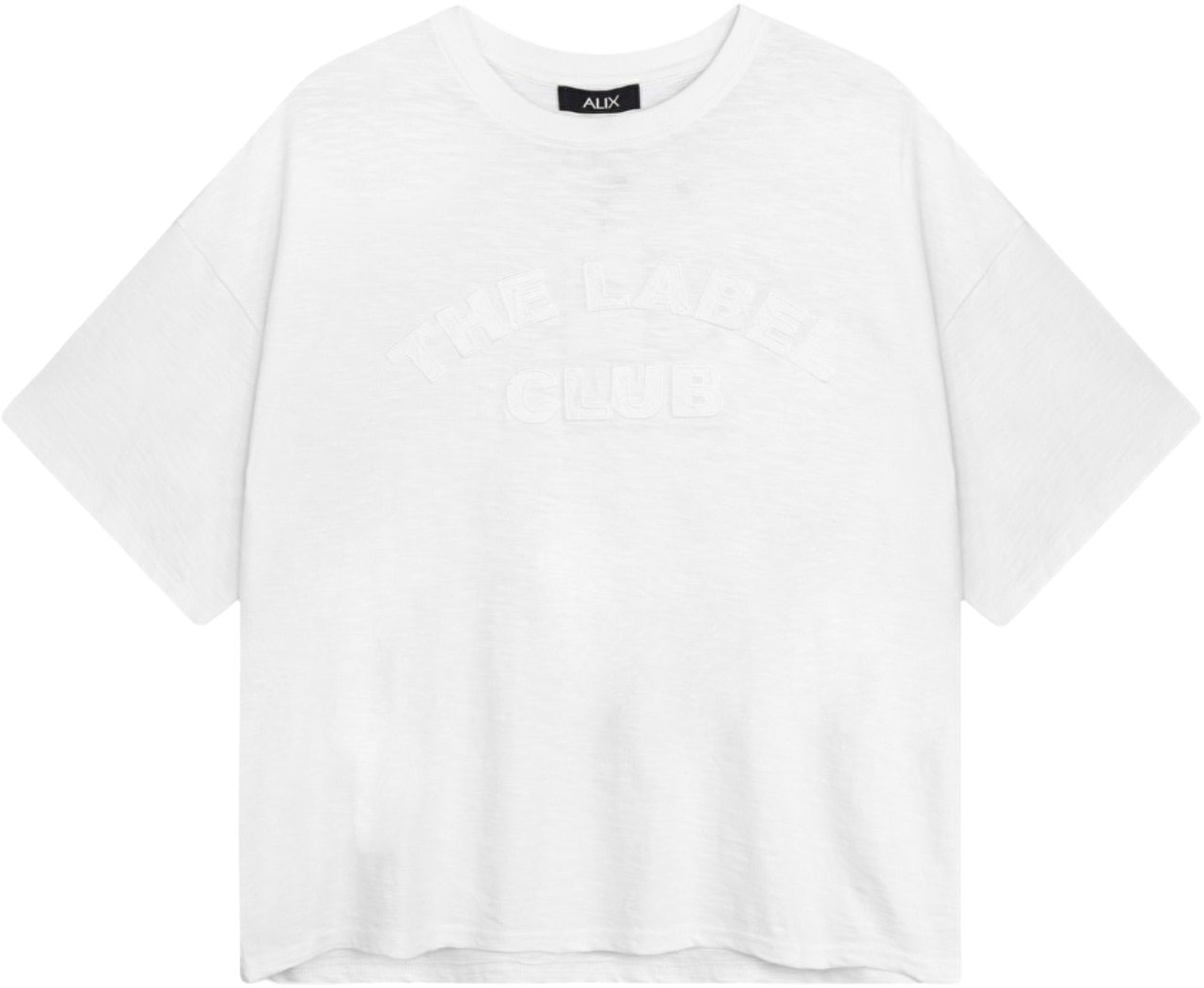 Alix The Label Ladies Knitted Slub T-shirt T-shirts Ecru 2603883611 Wit