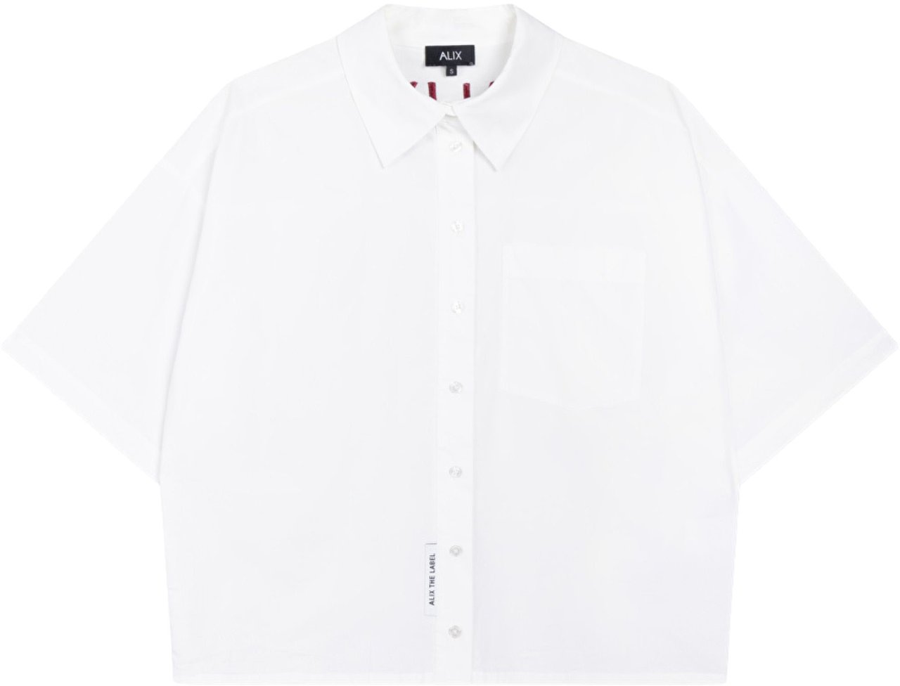 Alix The Label Ladies Woven Clean Poplin Shortsleeve Blouse Blouses Ecru 2603907632 Wit