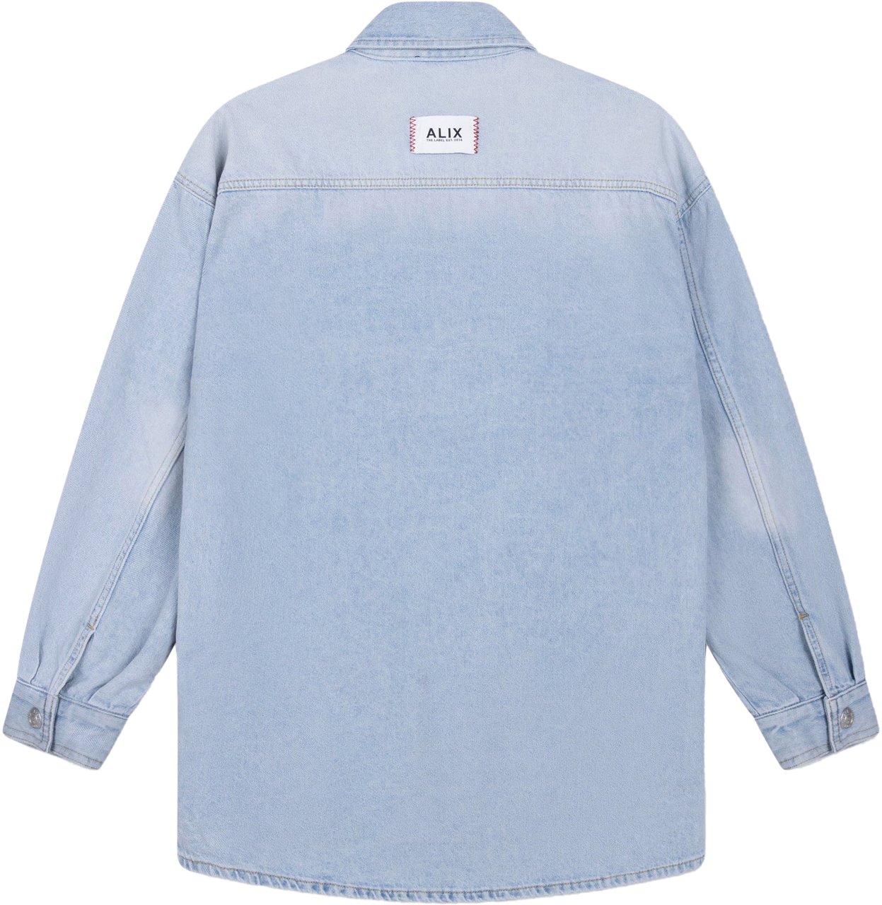 Alix The Label Flowy Denim Oversized Blouse Blauw