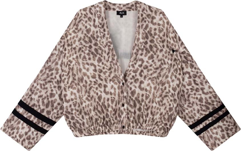 Alix The Label Sporty Animal Blouse Beige