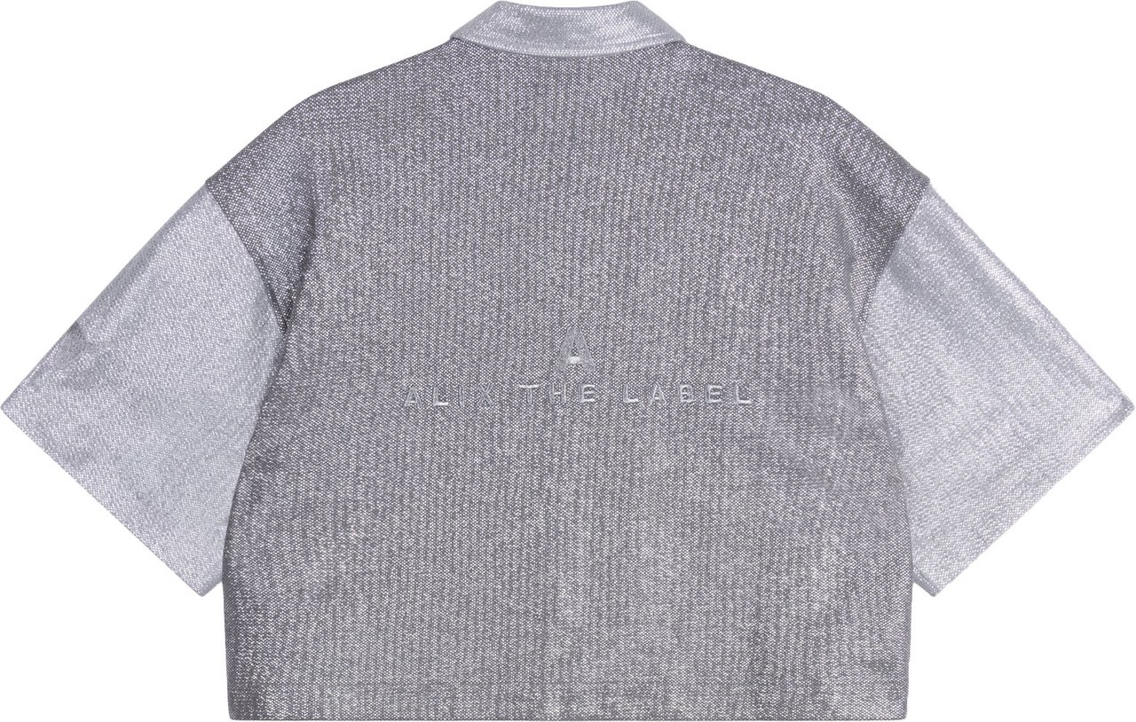Alix The Label Foil Cropped Blouse Grijs
