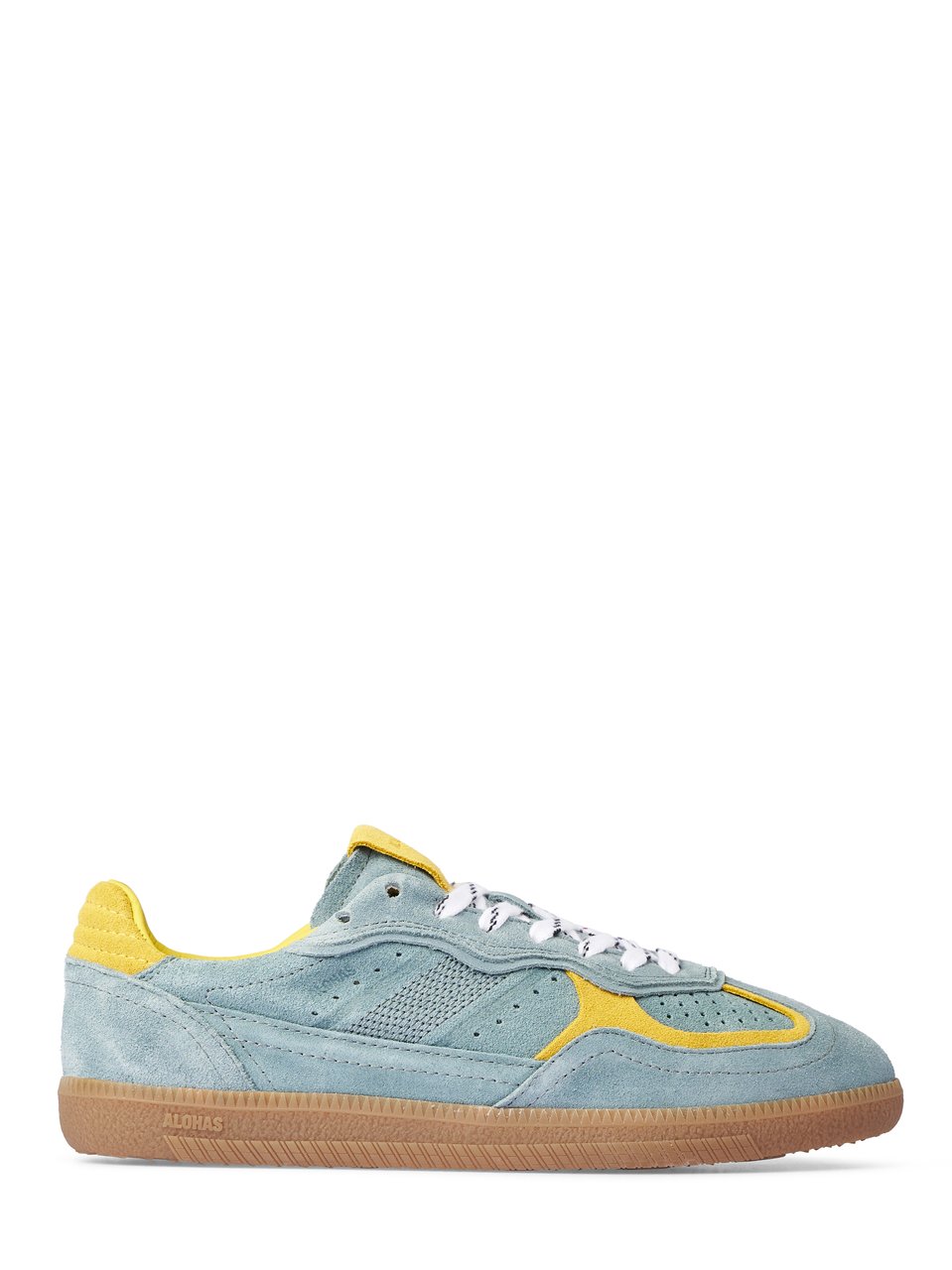 Alohas Muted Blue Low-Top Sneakers with Suede-Like Texture Grijs