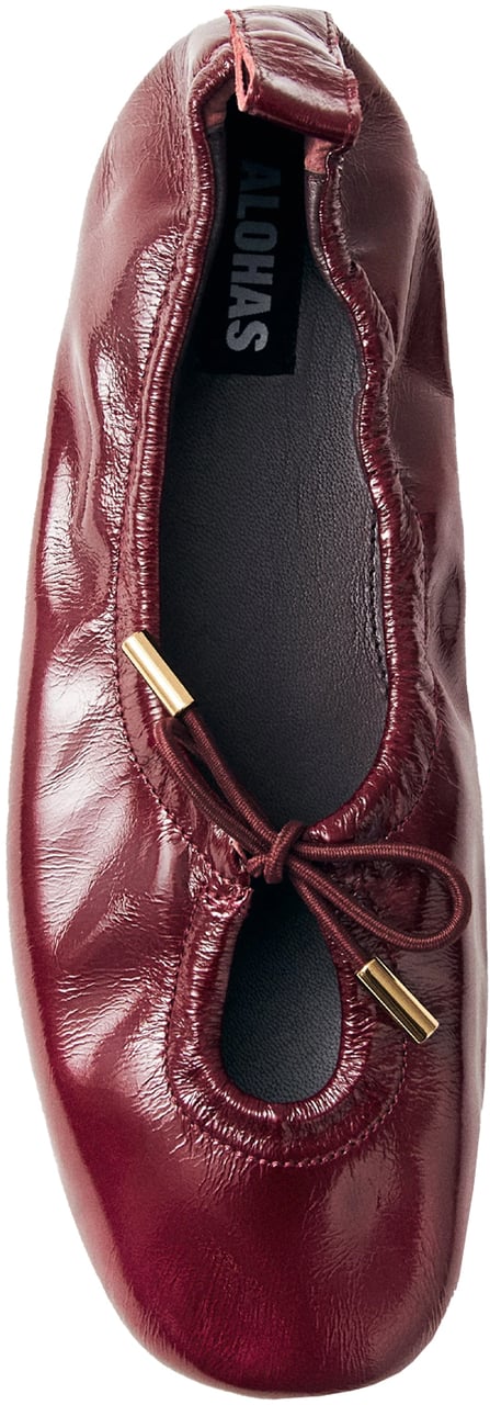 Alohas Flat Shoes Onix Burgundy Maroon