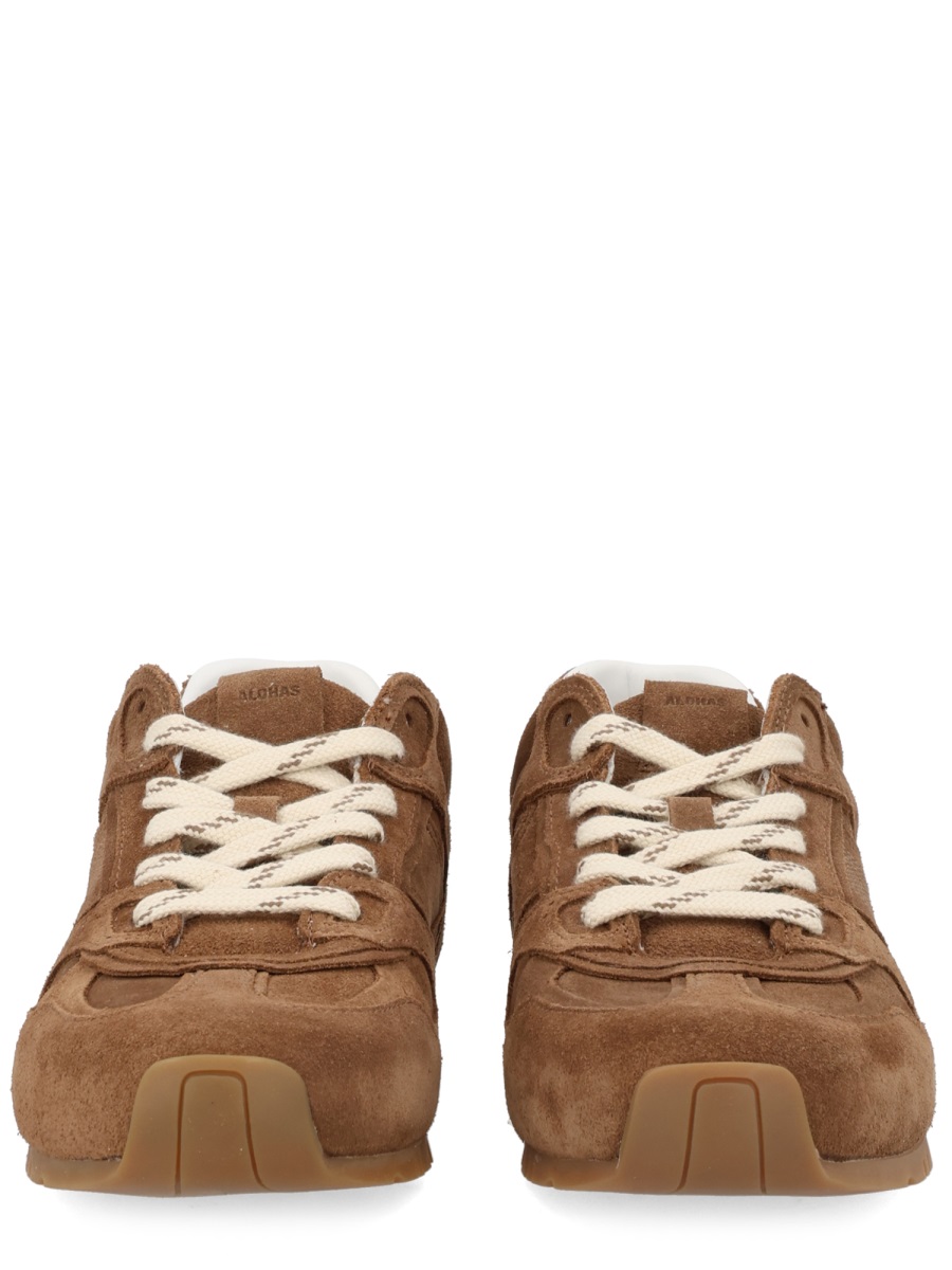 Alohas Brown Suede Lace-Up Sneakers Bruin
