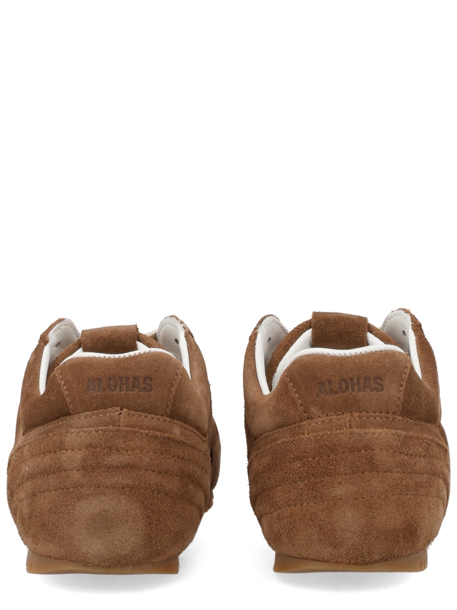 Alohas Brown Suede Lace-Up Sneakers Bruin