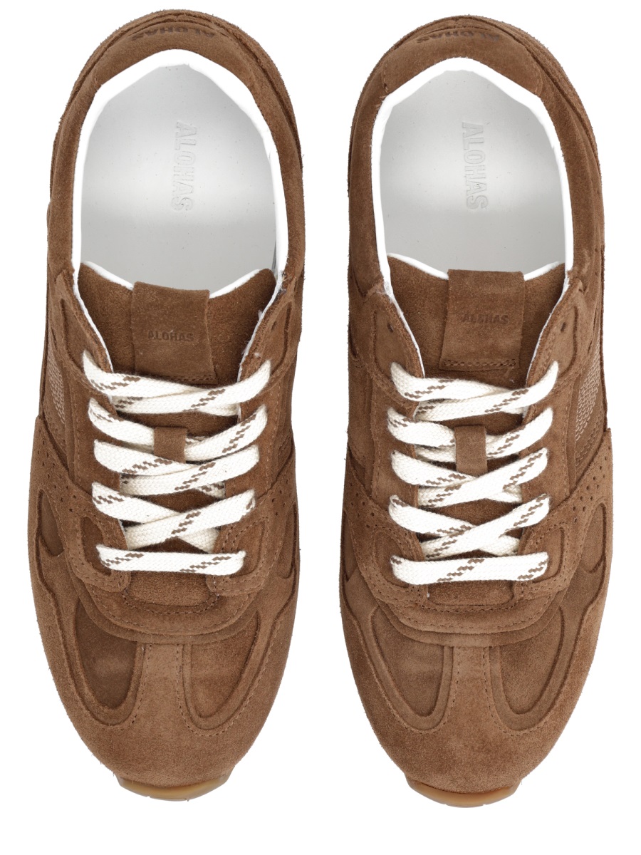 Alohas Brown Suede Lace-Up Sneakers Bruin
