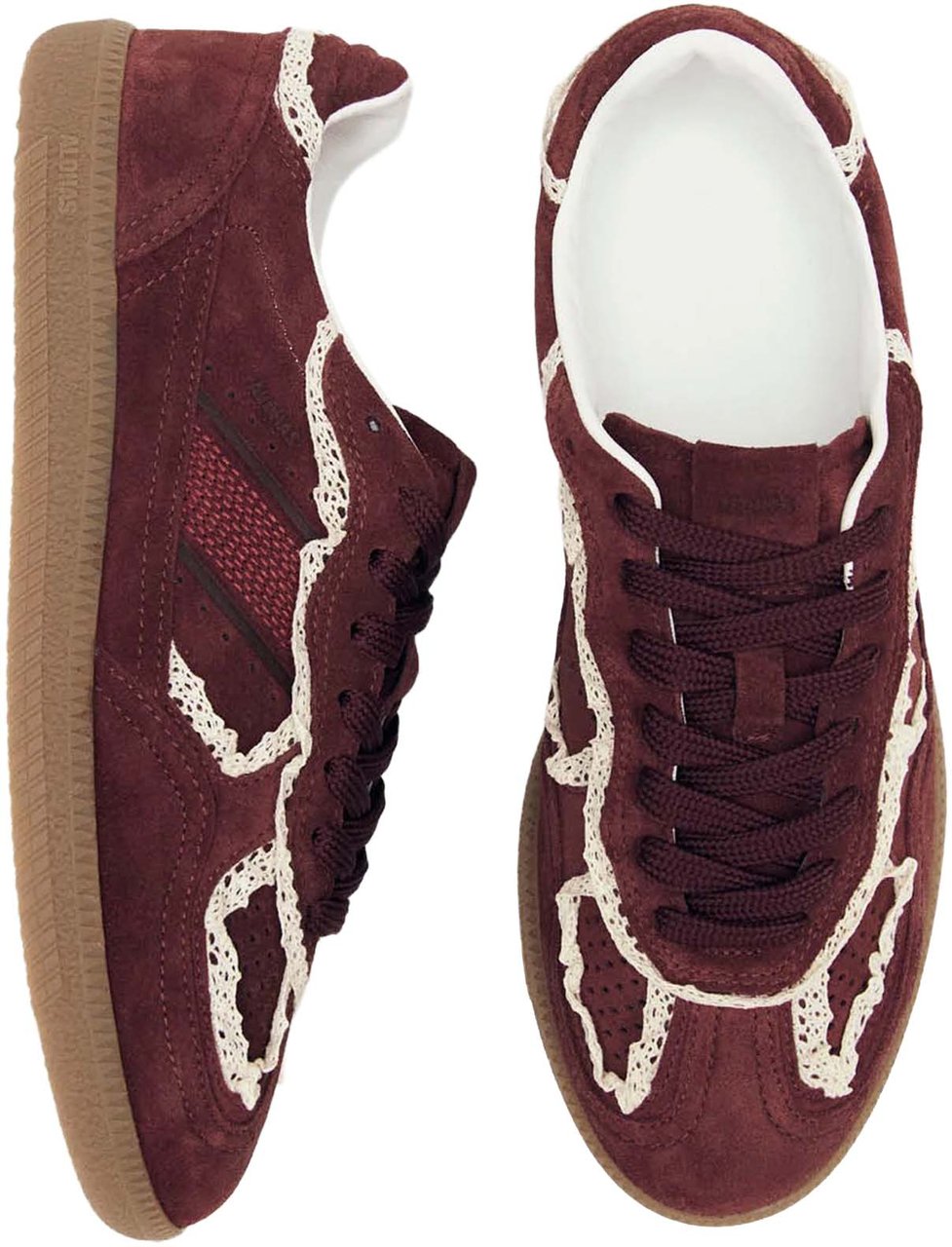 Alohas Sneakers Crochet Burgundy Maroon