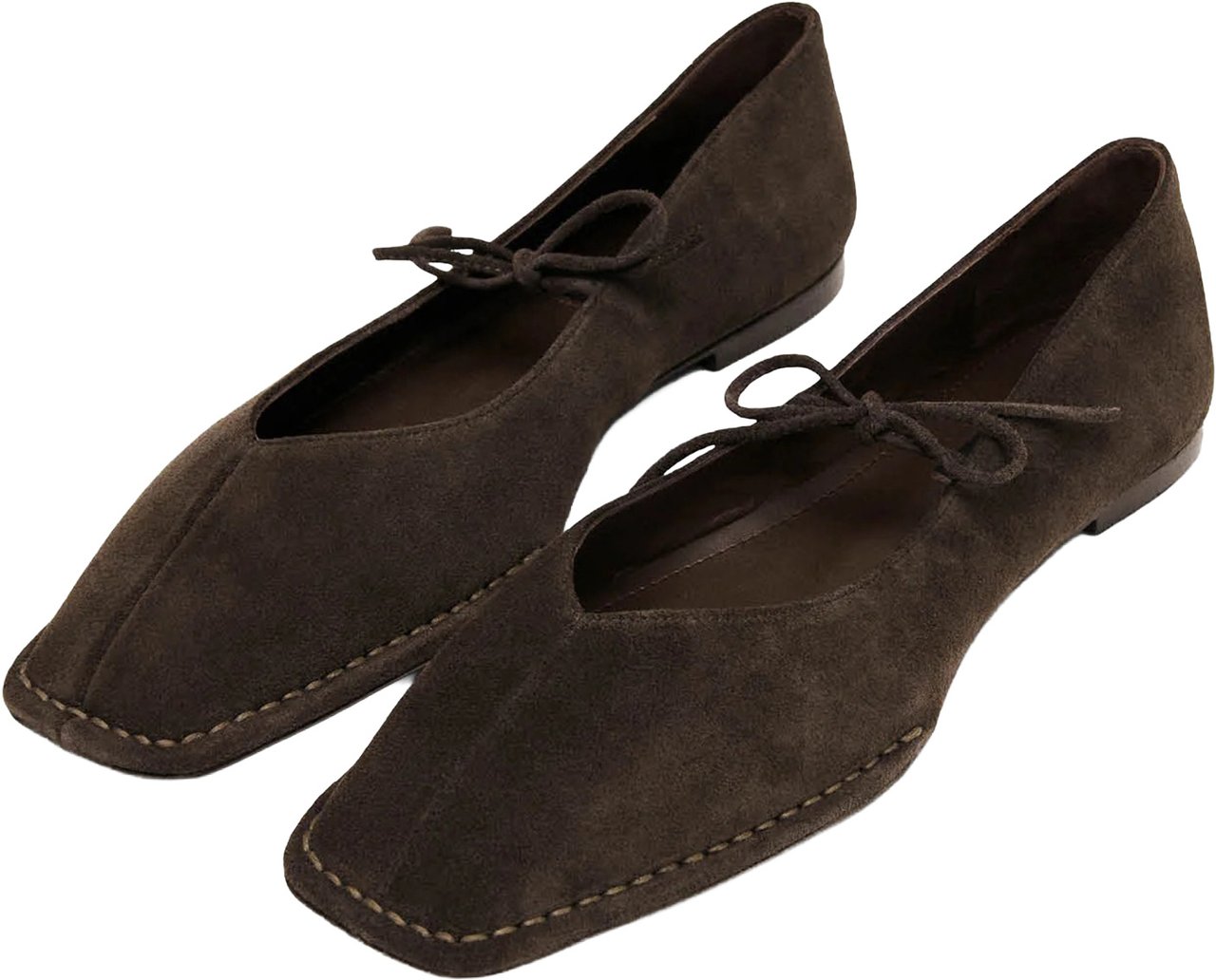 Alohas Flat Shoes Suede Coffee Brown Bruin