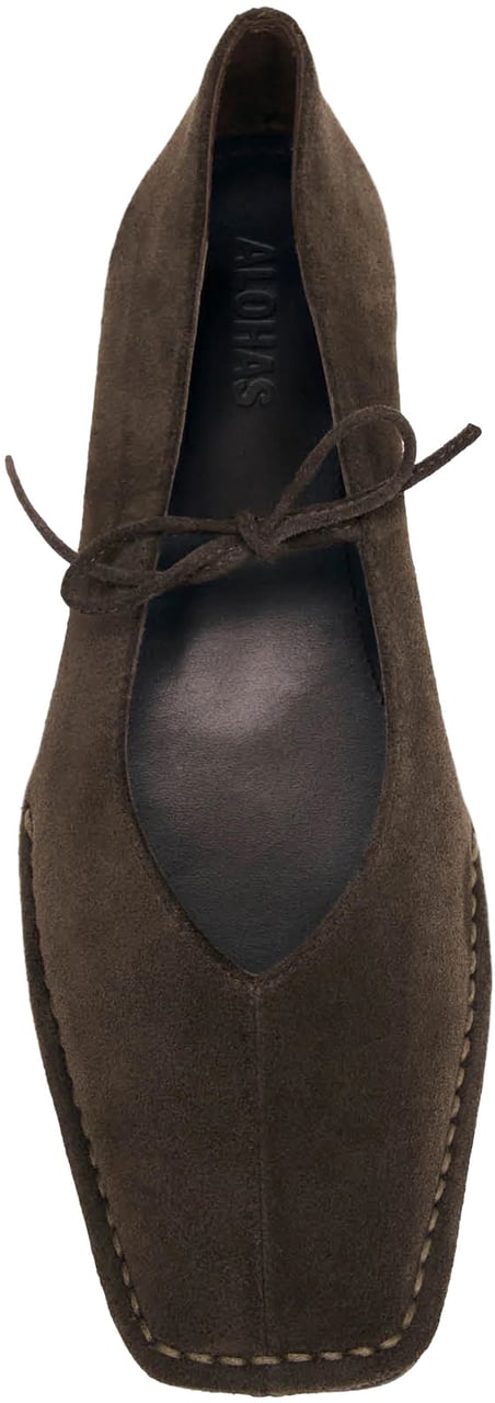 Alohas Flat Shoes Suede Coffee Brown Bruin
