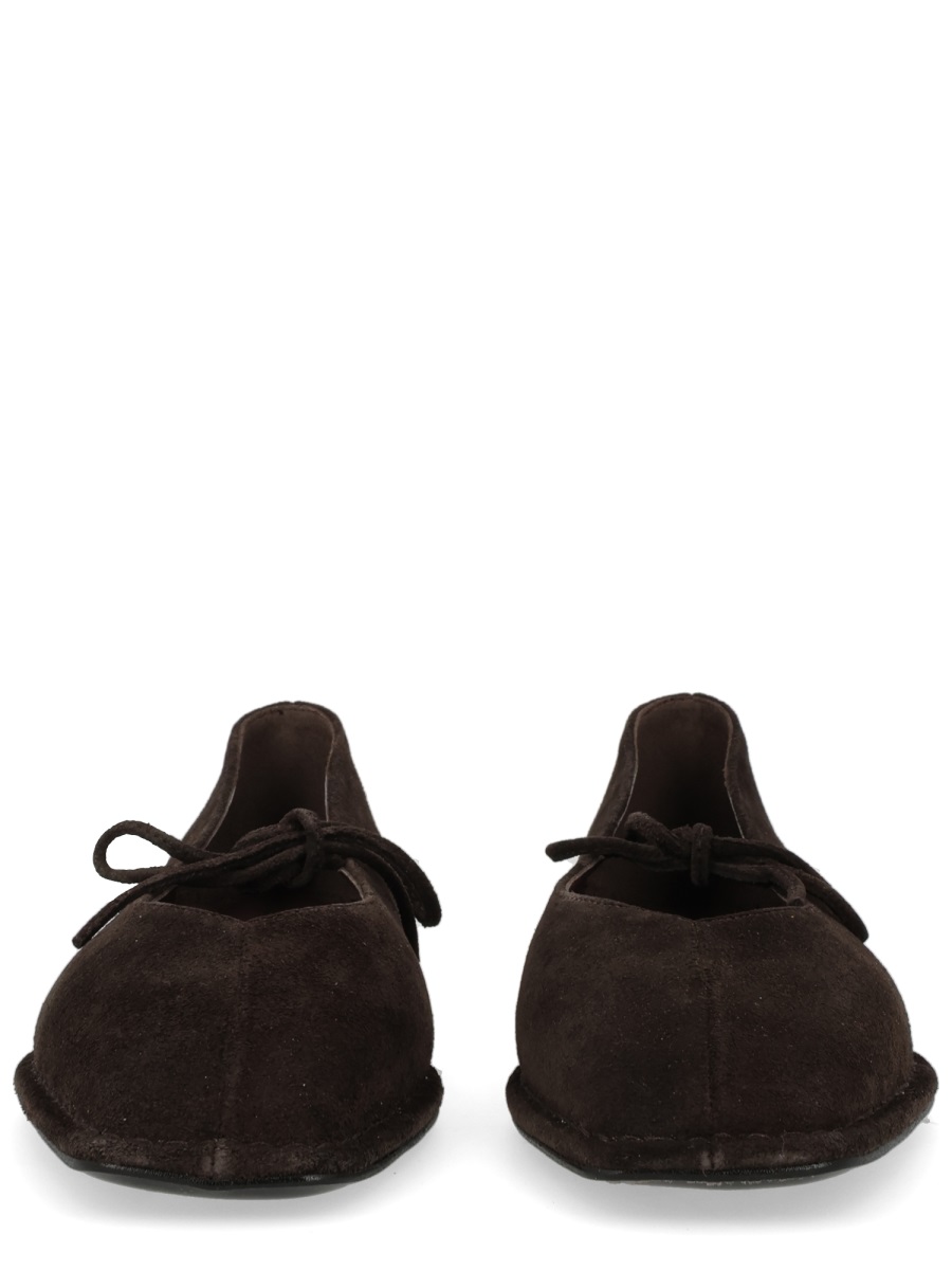 Alohas Sway Pointed Leather Bow Flats Zwart