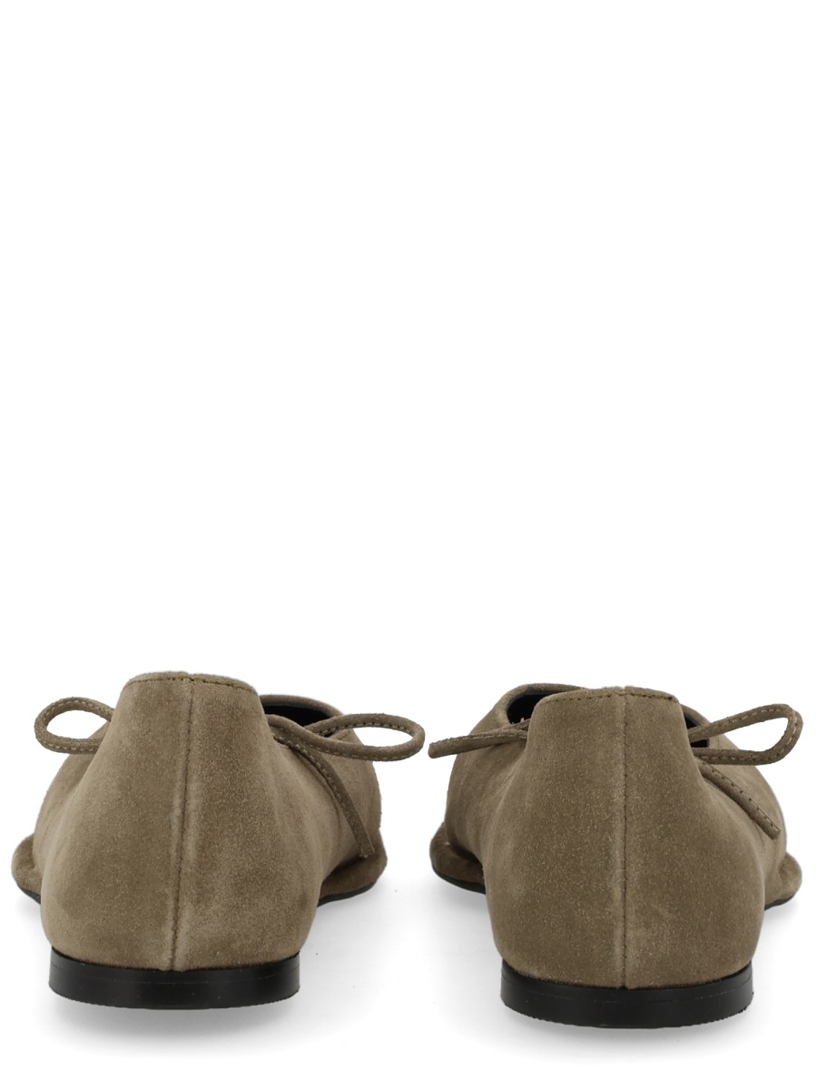 Alohas Sway Pointed Suede Bow Flats Bruin
