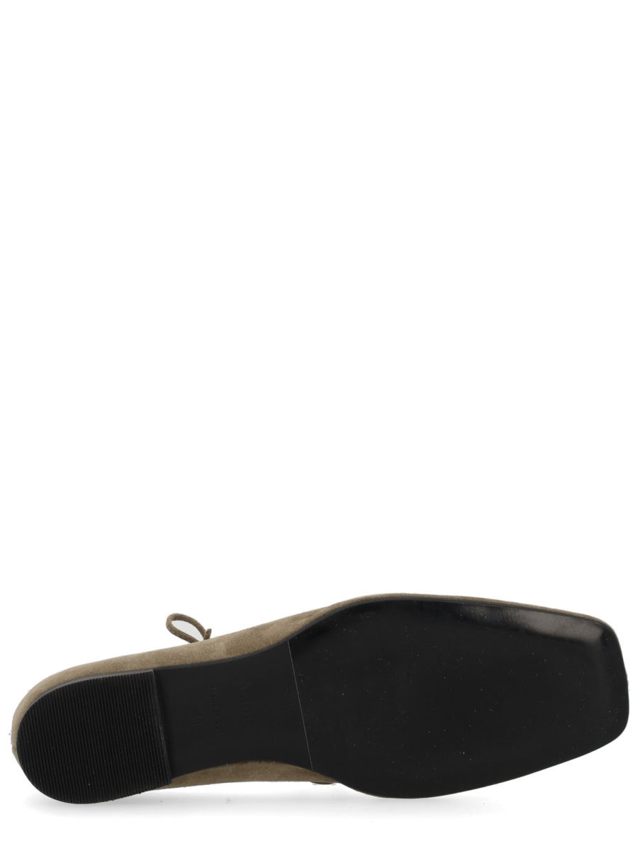 Alohas Sway Pointed Suede Bow Flats Bruin