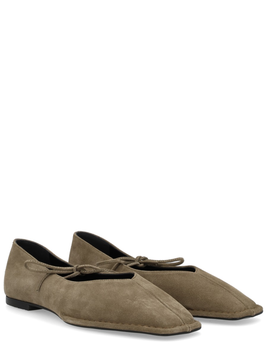 Alohas Sway Pointed Suede Bow Flats Bruin