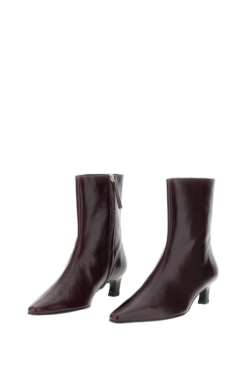 Alohas Burgundy Ambar Rift Leather Boots Maroon