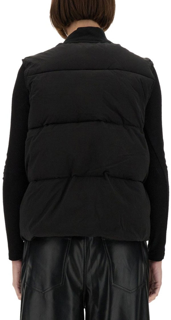 Alpha Industries Puffy Sleeveless Vest With High Collar Zwart