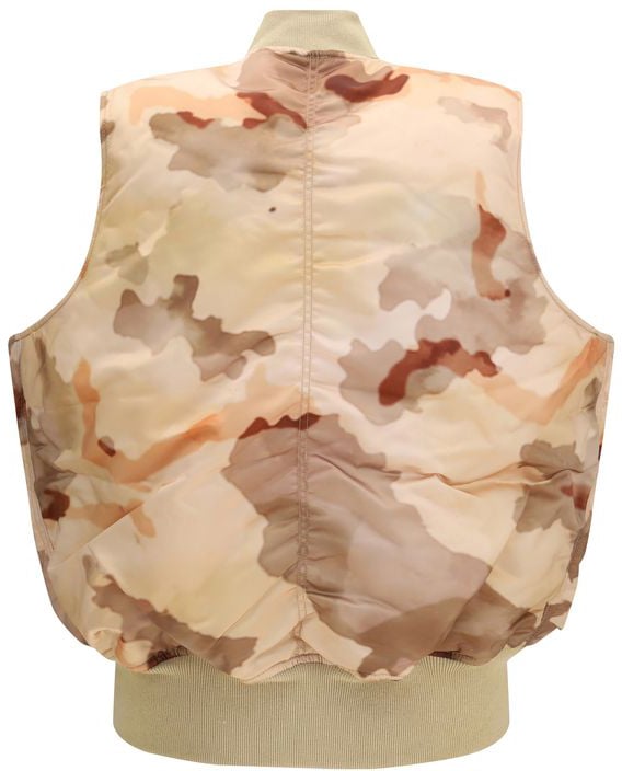Alpha Industries ALPHA INDUSTRIES Beige Nylon Biker Jacket Beige