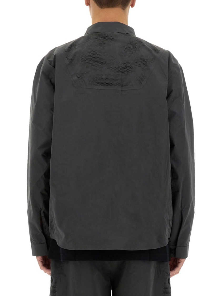 Alpha Industries Laser Cut Shirt With Structured Silhouette Grijs