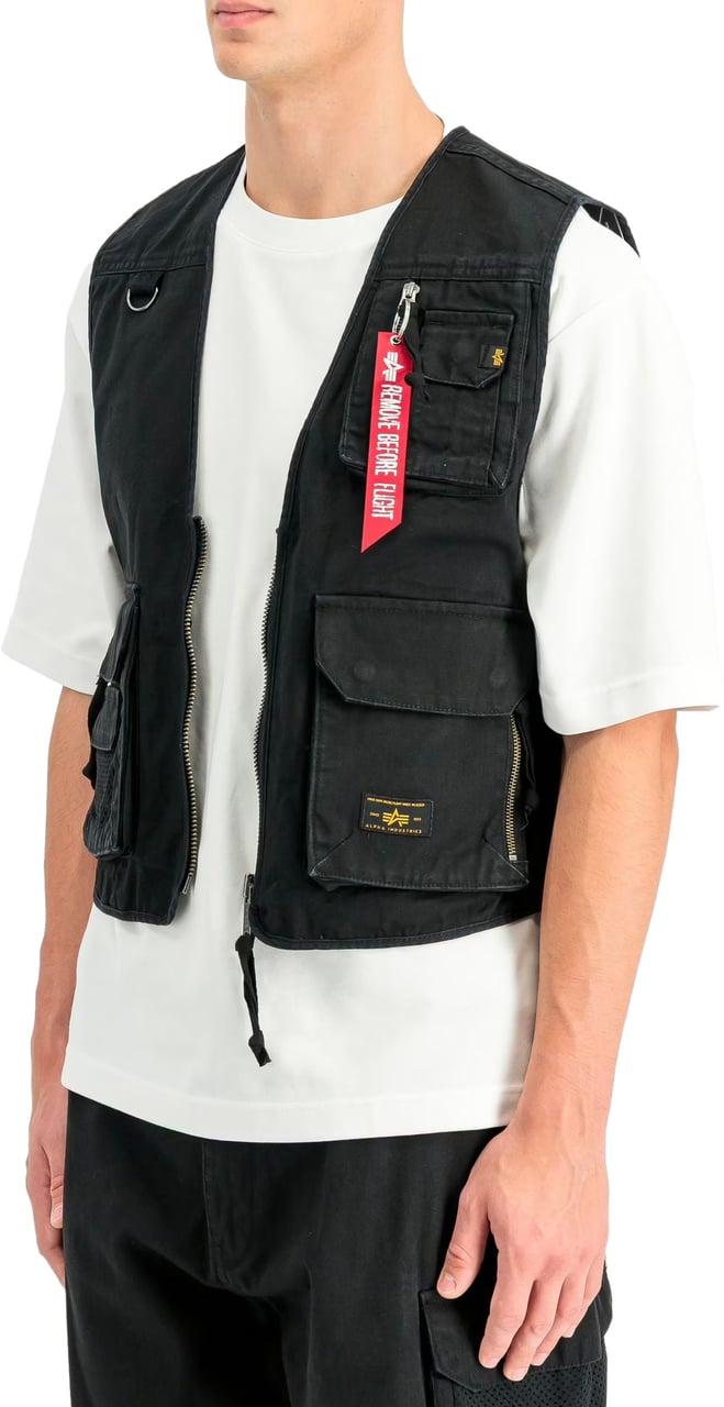Alpha Industries Vest Mesh Utility Nero Zwart