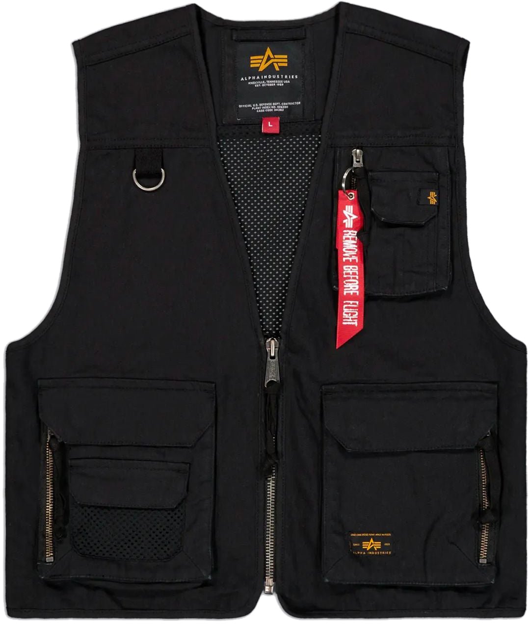 Alpha Industries Vest Mesh Utility Nero Zwart