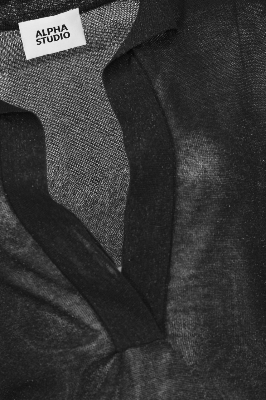 Alpha Studio T-Shirts And Polos Nero Zwart