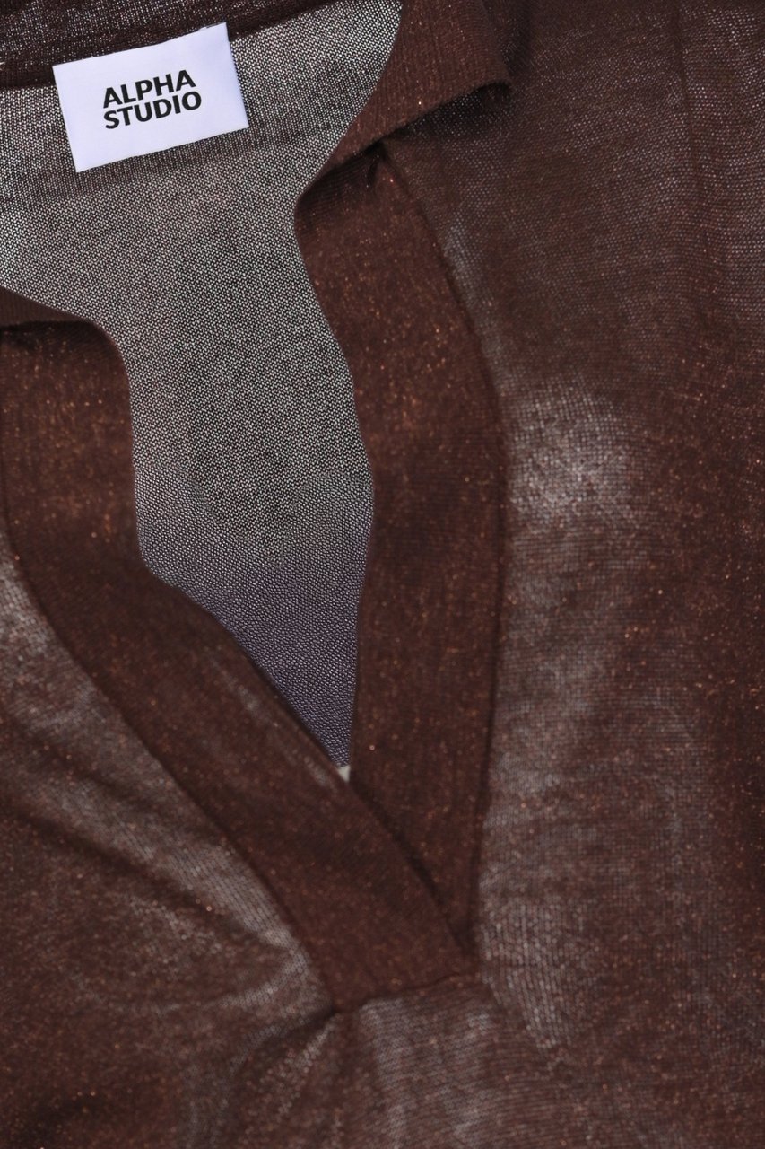 Alpha Studio T-Shirts And Polos Cioccolato Bruin