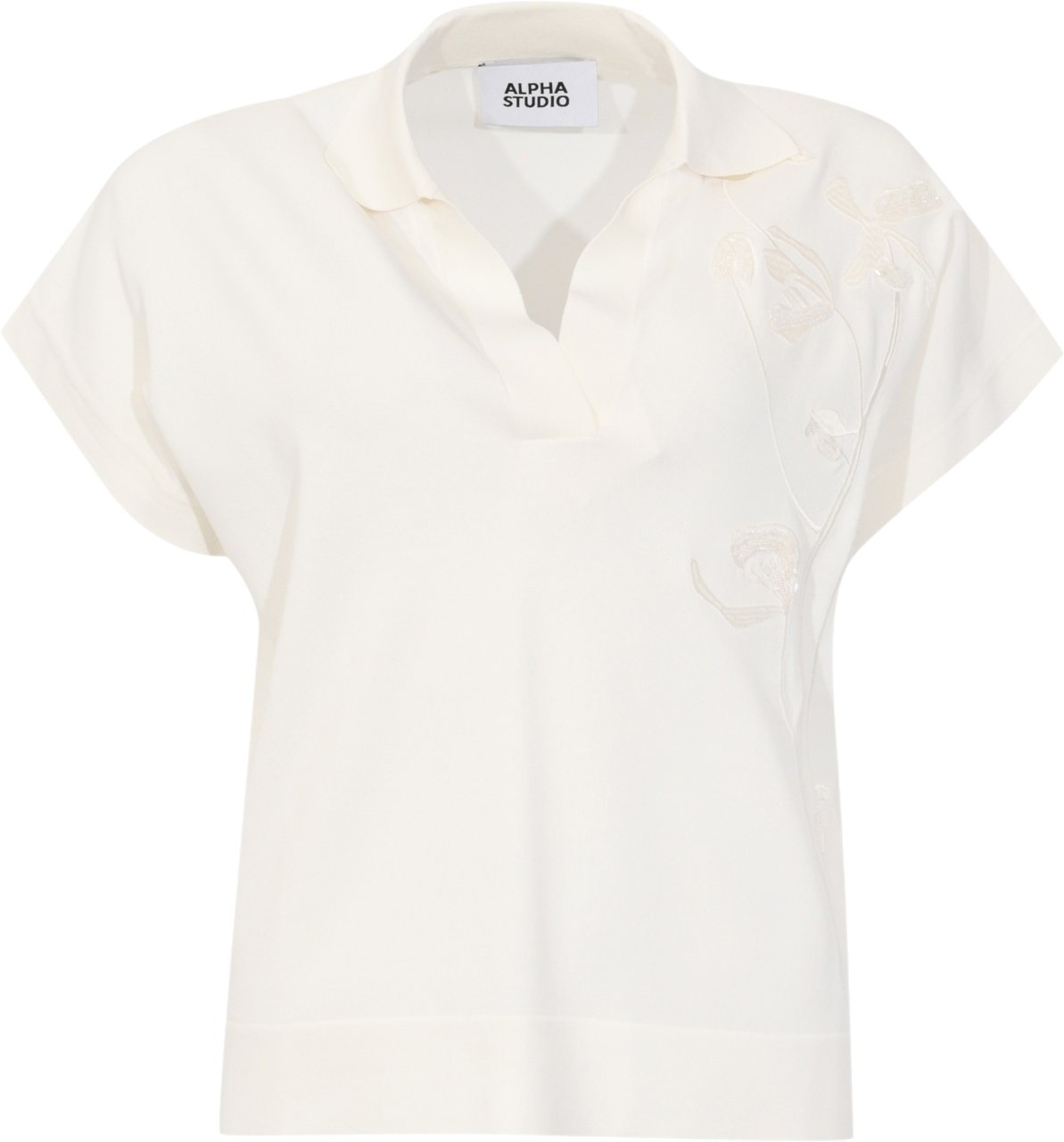 Alpha Studio T-Shirts And Polos Latte Wit