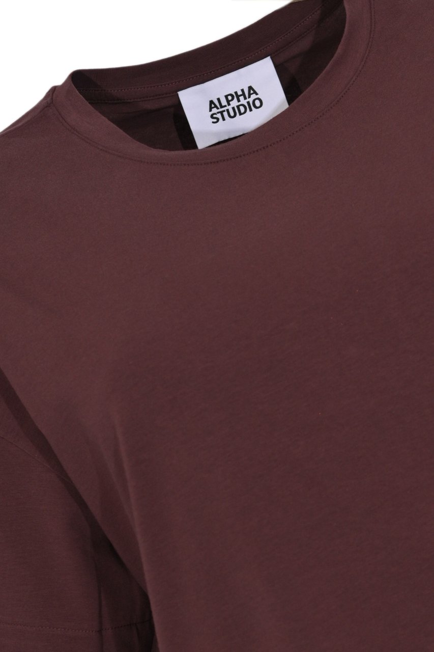 Alpha Studio T-Shirts And Polos Cioccolato Bruin