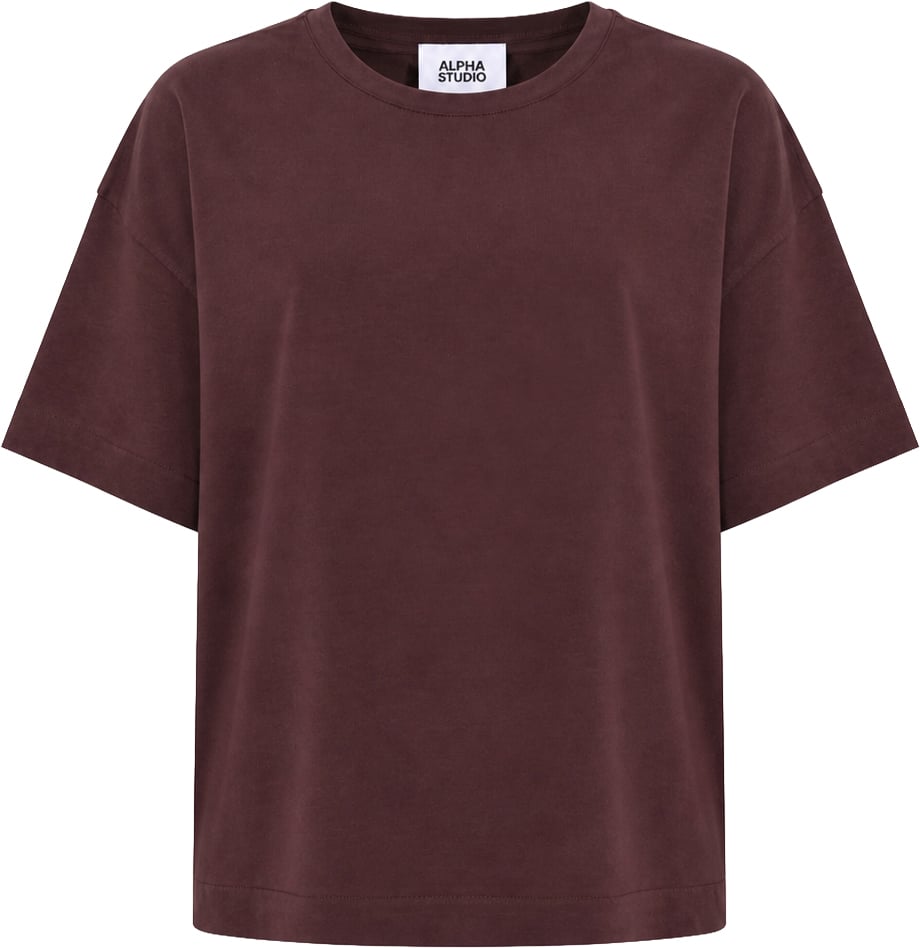 Alpha Studio T-Shirts And Polos Cioccolato Bruin
