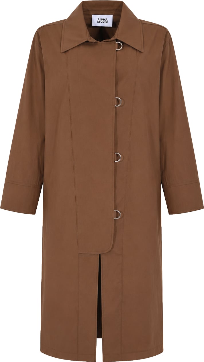 Alpha Studio Coats Cioccolato Bruin