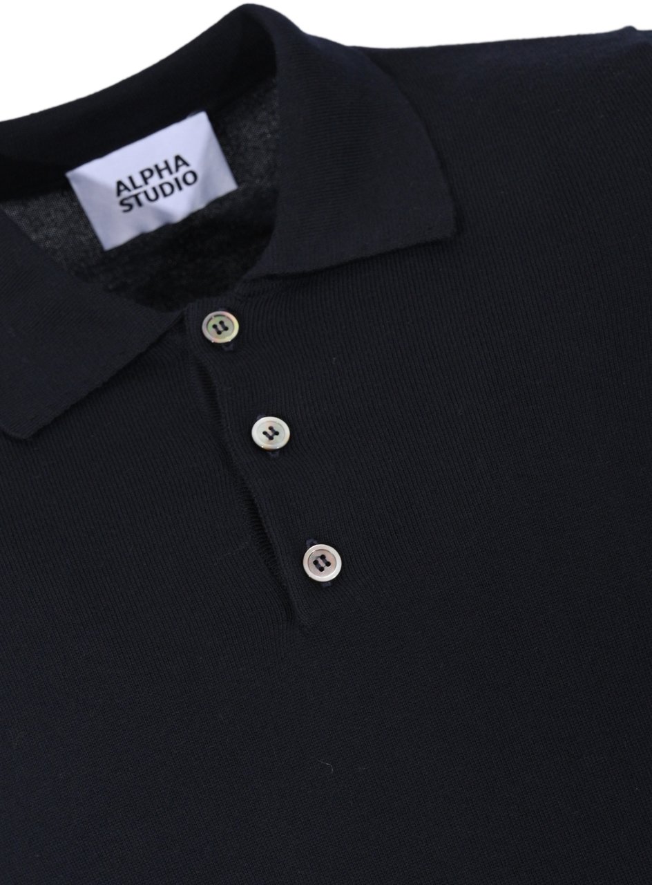 Alpha Studio T-Shirts And Polos Blue Zwart