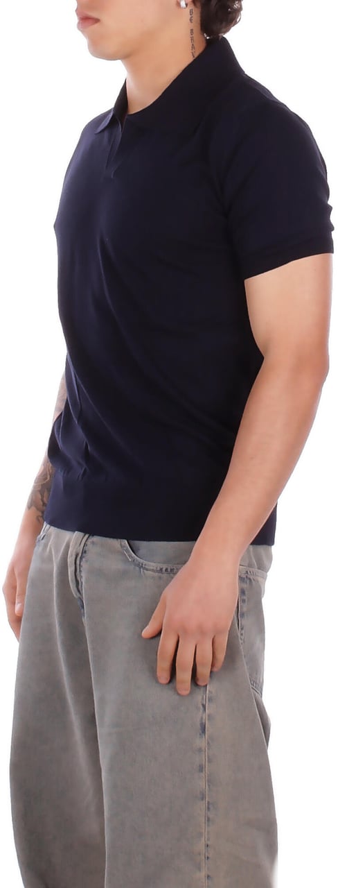 Alpha Studio T-Shirts And Polos Blue Navy