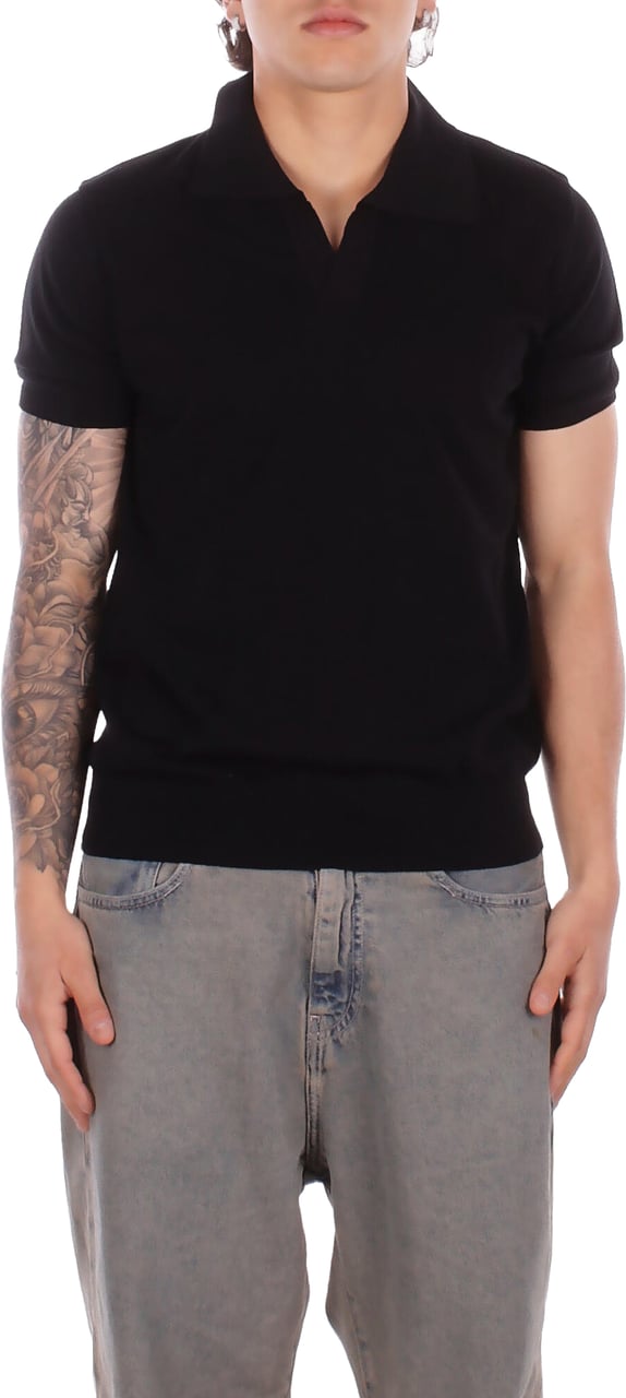 Alpha Studio T-Shirts And Polos Nero Zwart