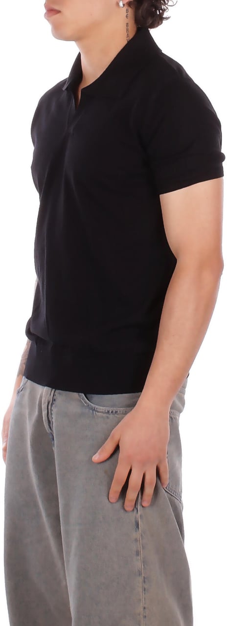 Alpha Studio T-Shirts And Polos Nero Zwart