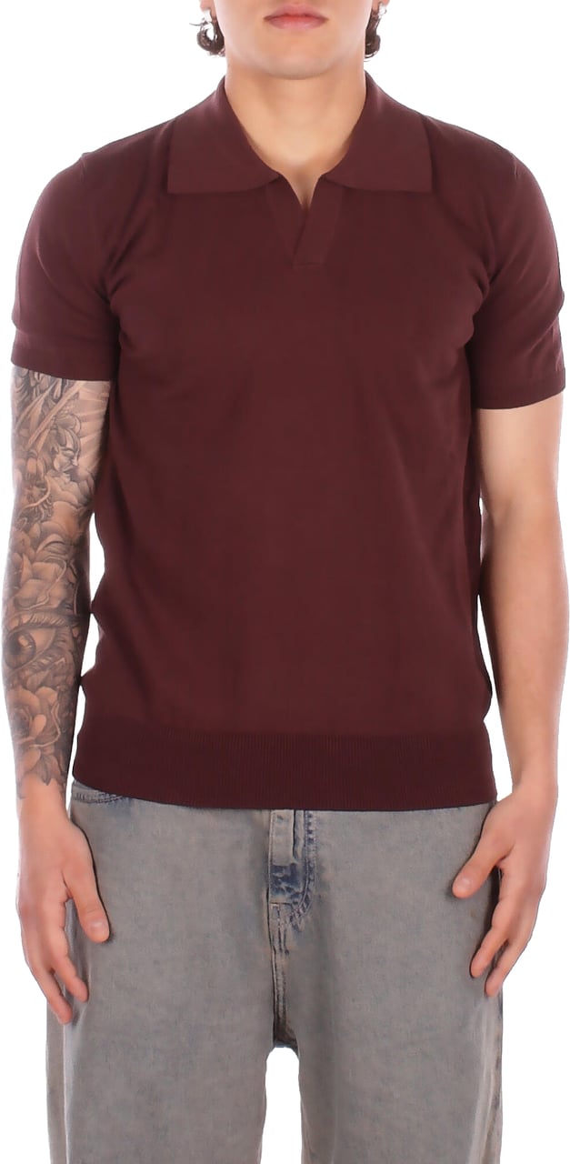 Alpha Studio T-Shirts And Polos Cioccolato Bruin