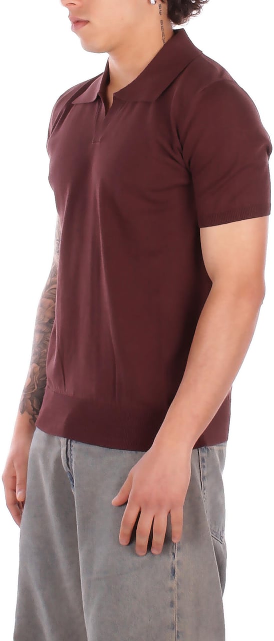 Alpha Studio T-Shirts And Polos Cioccolato Bruin