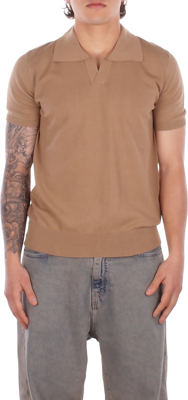 Alpha Studio T-Shirts And Polos Safari Beige