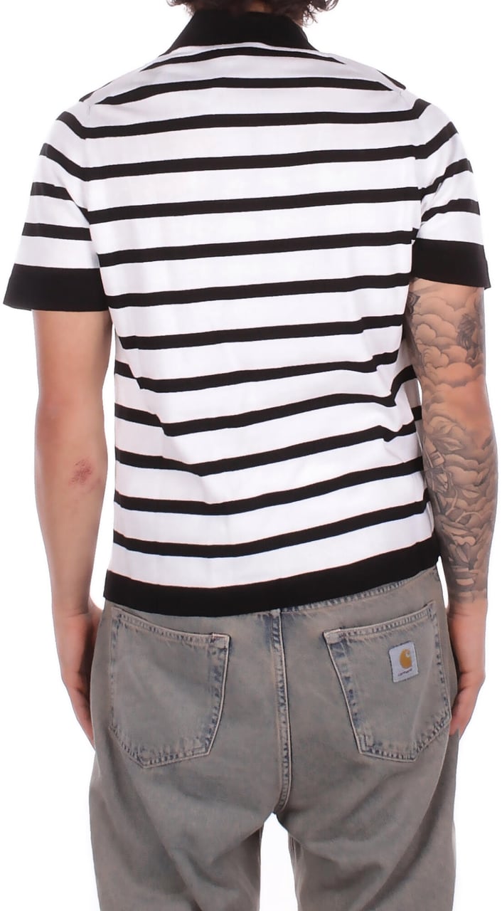Alpha Studio Shirts Nero Bianco Wit