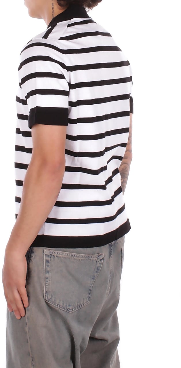 Alpha Studio Shirts Nero Bianco Wit