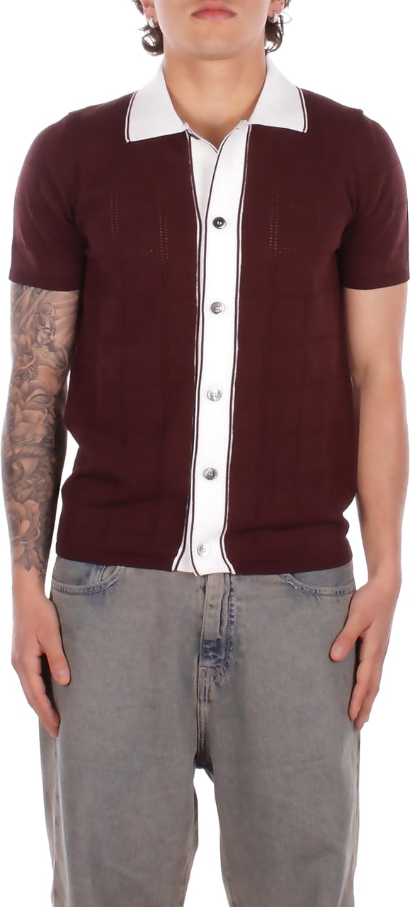 Alpha Studio Shirts Cioccolato Maroon