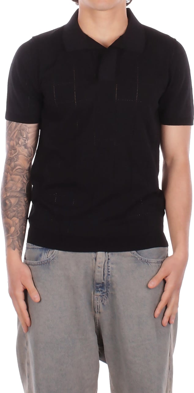 Alpha Studio T-Shirts And Polos Black Zwart