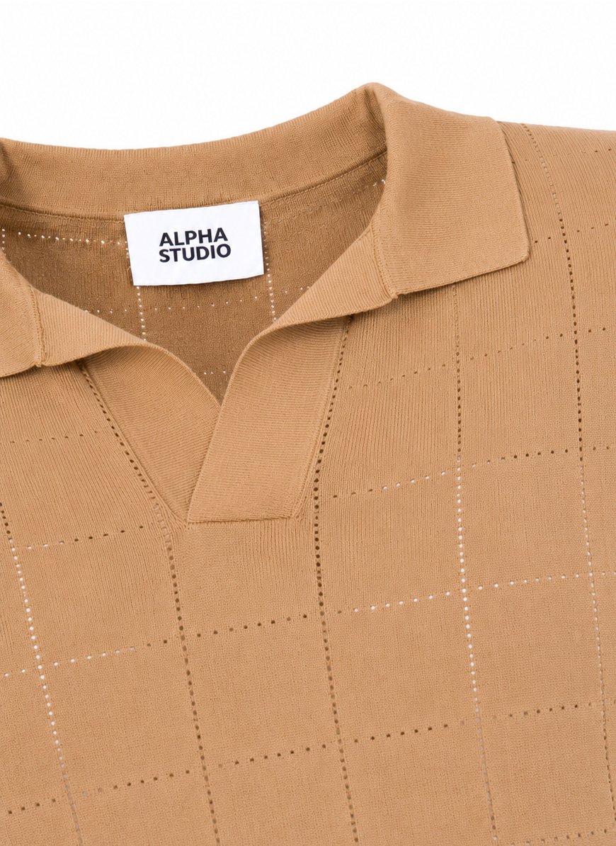 Alpha Studio T-Shirts And Polos Safari Beige