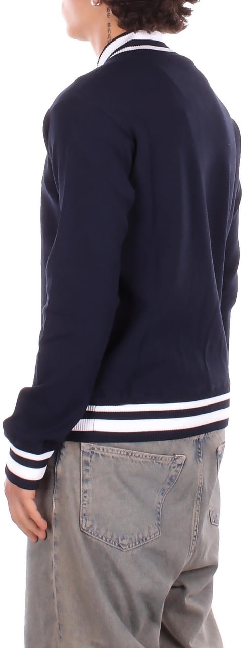 Alpha Studio Coats Blu Bianco Navy