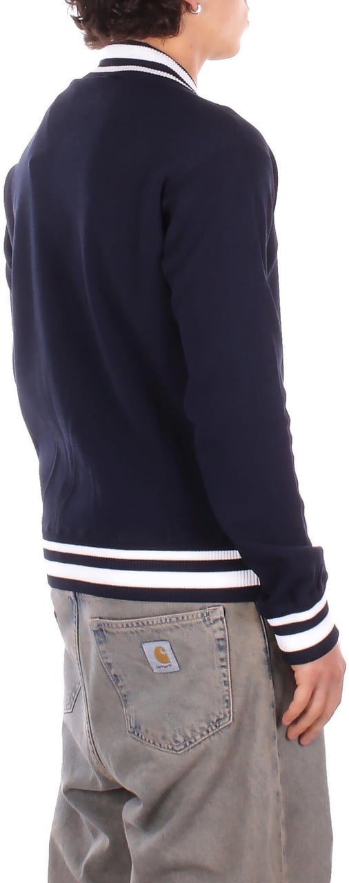Alpha Studio Coats Blu Bianco Navy