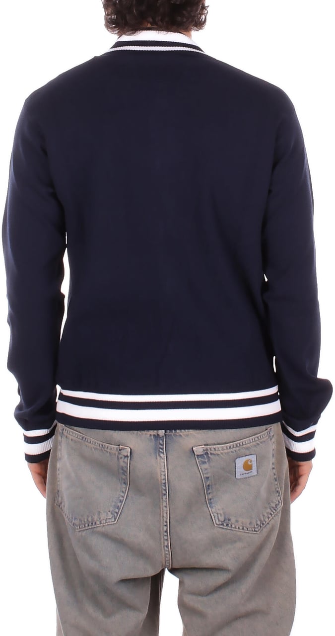 Alpha Studio Coats Blu Bianco Navy